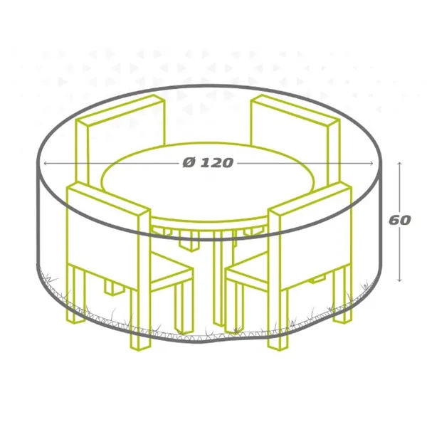 Protective Case Aktive Ø 120 cm Tables 120 x 60 x 120 cm (6 Units)