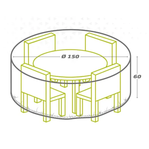 Protective Case Aktive Ø 150 cm Tables 150 x 60 x 150 cm (6 Units)