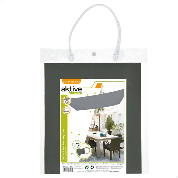 Awning Aktive Rectangular 200 x 0,5 x 300 cm Grey Polyester (6 Units)