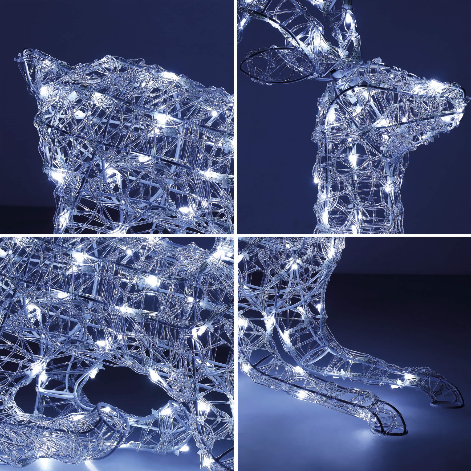 Christmas decoration LED reindeer Springos CL4121 130 LED, cold white