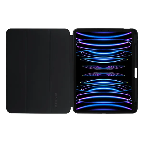 Crong PrimeFolio – Case for iPad Air 11” (2026-2024) / iPad Air 10.9” (5th-4th gen.) / iPad Pro 11" (2022-2021) (Black/Clear)