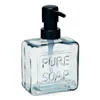 Soap Dispenser Pure Soap 250 ml Crystal Black Plastic (12 Units)