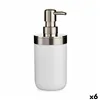 Soap Dispenser Silver White Plastic 350 ml (6 Units)