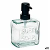 Soap Dispenser Pure Soap 250 ml Crystal Transparent Plastic (12 Units)