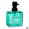 Soap Dispenser Pure Soap 250 ml Crystal Green Plastic (12 Units)