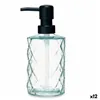 Soap Dispenser Diamond Crystal Transparent Plastic 410 ml (12 Units)