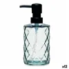 Soap Dispenser Diamond Crystal Black Plastic 410 ml (12 Units)