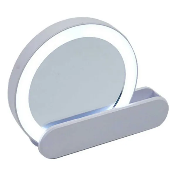 Mirror LED Light 9 x 2 x 10 cm White ABS (12 Units)