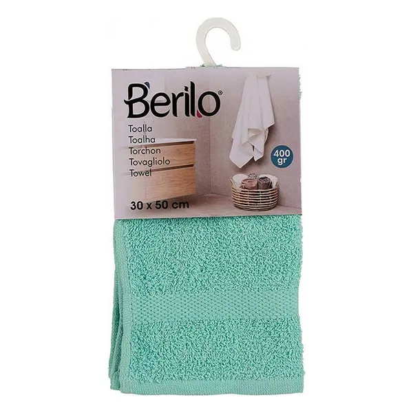 Bath towel 30 x 0,5 x 50 cm Turquoise (12 Units)