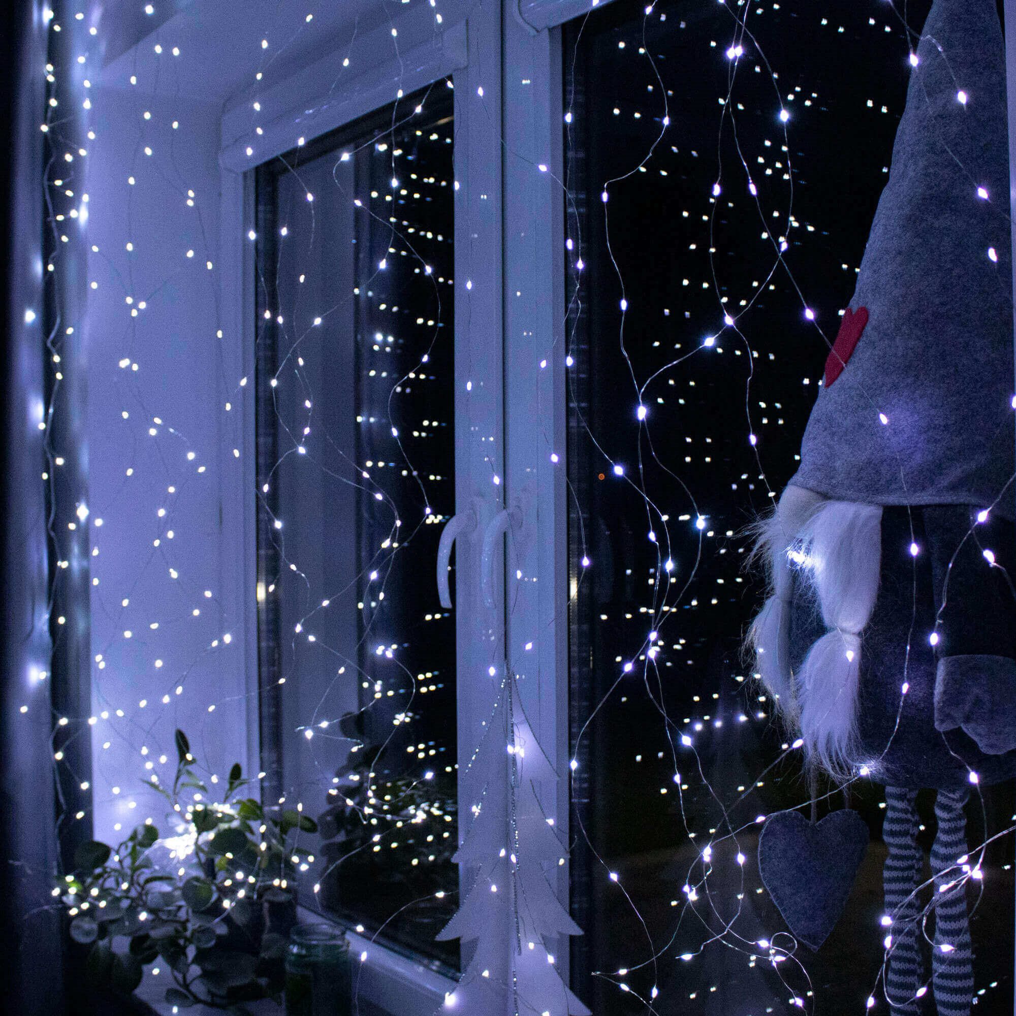 Light curtain Springos CL0184 300 LED garland cold whit | Buy online — Megaluks
