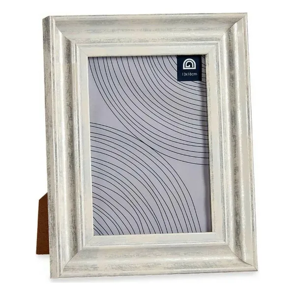 Photo frame 19 x 2 x 24 cm Crystal Silver Wood Brown Plastic (6 Units)