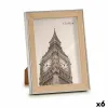 Photo frame 15,6 x 2 x 20,7 cm Silver Brown Plastic Glass (6 Units)