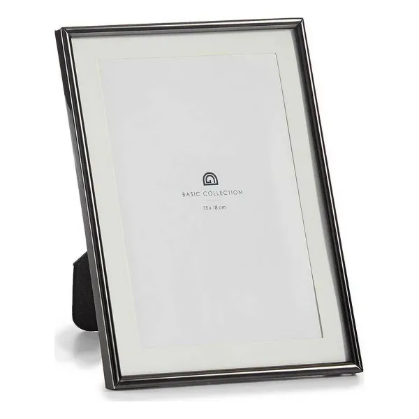 Photo frame Crystal Black Steel (12 Units)