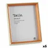 Photo frame 22 x 27 x 3 cm Crystal Brown White MDF Wood (6 Units)