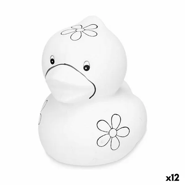 Paint Your Own Money Box Duck 9,2 x 12 x 10,2 cm Ceramic (12 Units)