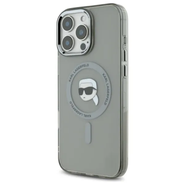 Karl Lagerfeld IML Metal Karl Head MagSafe - Case for iPhone 16 Pro (black)