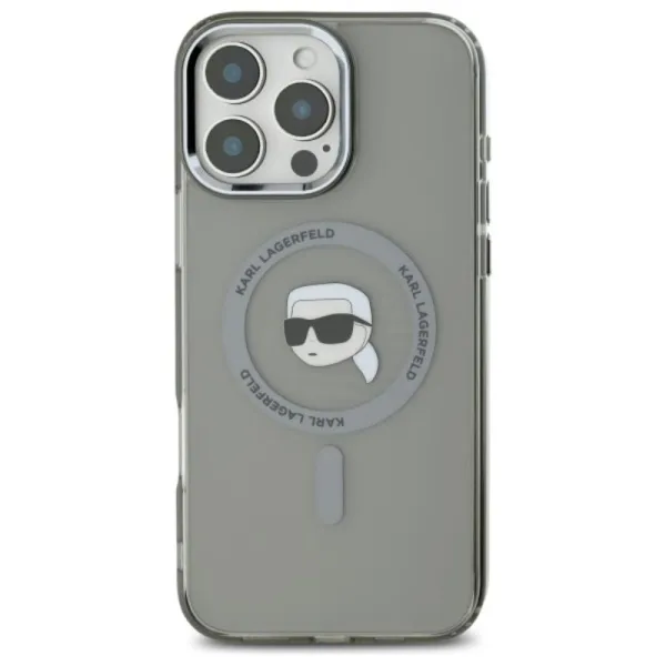 Karl Lagerfeld IML Metal Karl Head MagSafe - Case for iPhone 16 Pro (black)