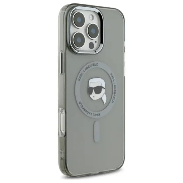 Karl Lagerfeld IML Metal Karl Head MagSafe - Case for iPhone 16 Pro (black)