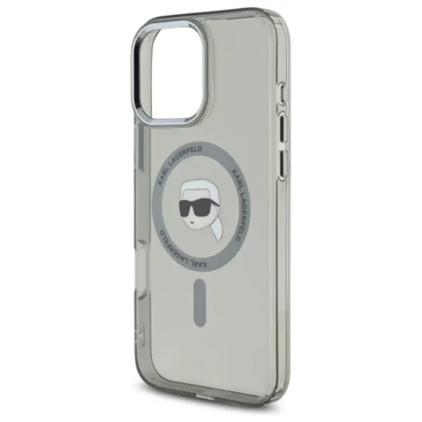 Karl Lagerfeld IML Metal Karl Head MagSafe - Case for iPhone 16 Pro (black)