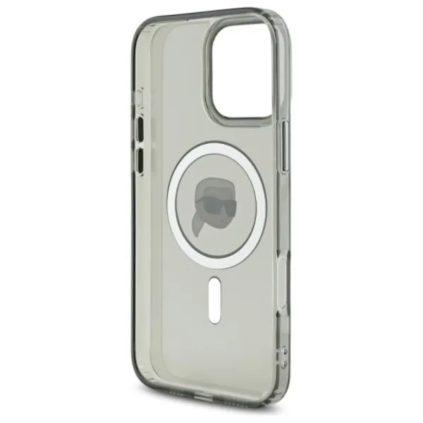 Karl Lagerfeld IML Metal Karl Head MagSafe - Case for iPhone 16 Pro (black)