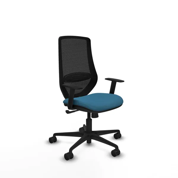 Office Chair Piqueras y Crespo D036N0W Black Petroleum green