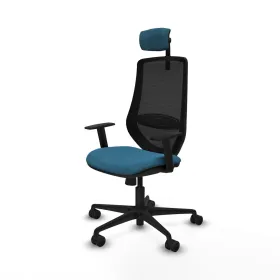 Office Chair Piqueras y Crespo D036N2W Black Petroleum green