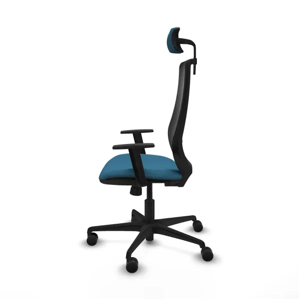 Office Chair Piqueras y Crespo D036N2W Black Petroleum green