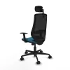 Office Chair Piqueras y Crespo D036N2W Black Petroleum green