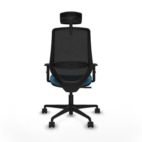 Office Chair Piqueras y Crespo D036N2W Black Petroleum green