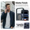 Crong Hybrid Matte Magnetic - MagSafe iPhone 17 Pro Max Case (Navy Blue)