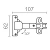 Hinge EDM BC08 35 mm 30º Steel