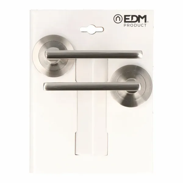 Handle with rosette EDM 606 Aluminium Ø 50 mm