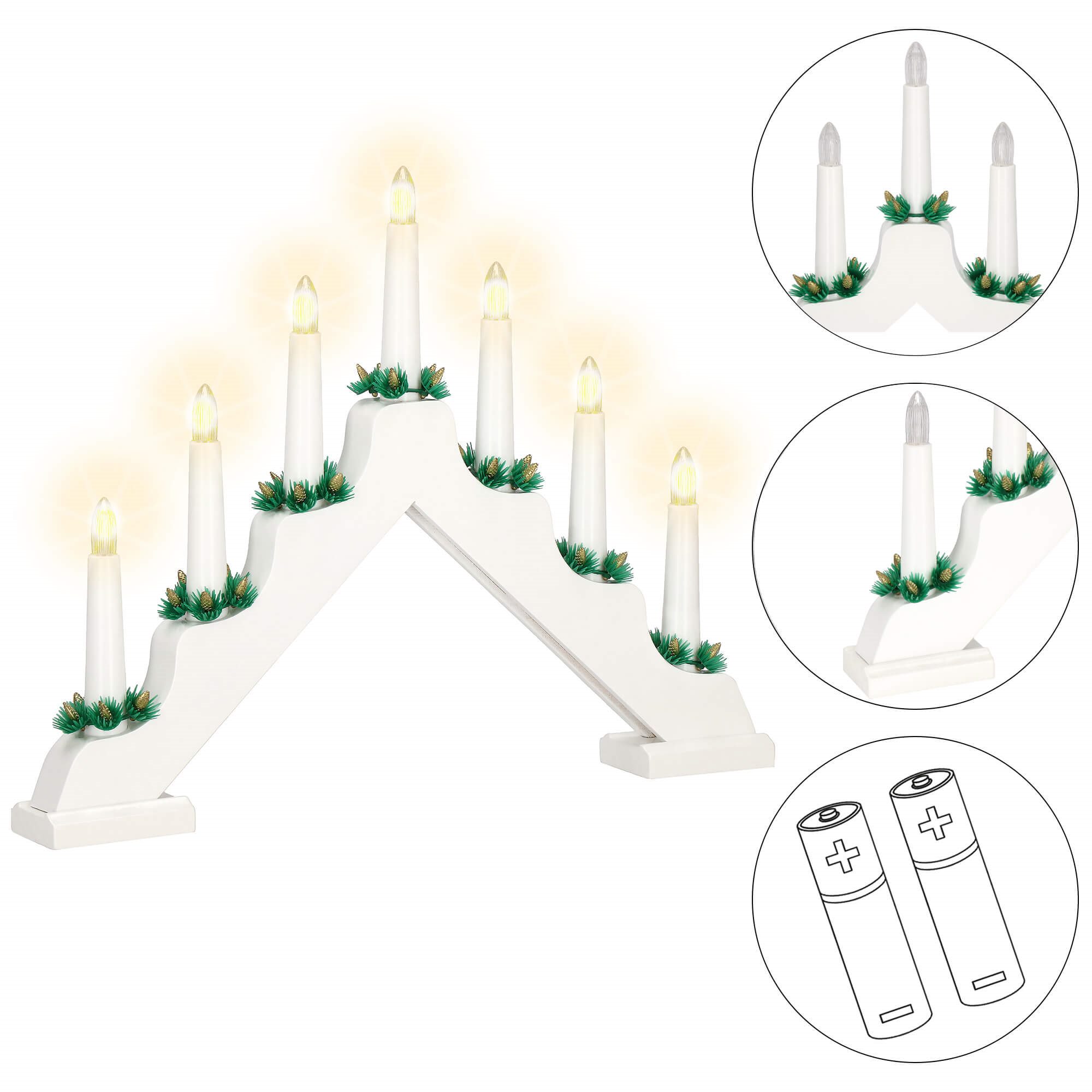 Advent candlestick battery powered Springos CL0859