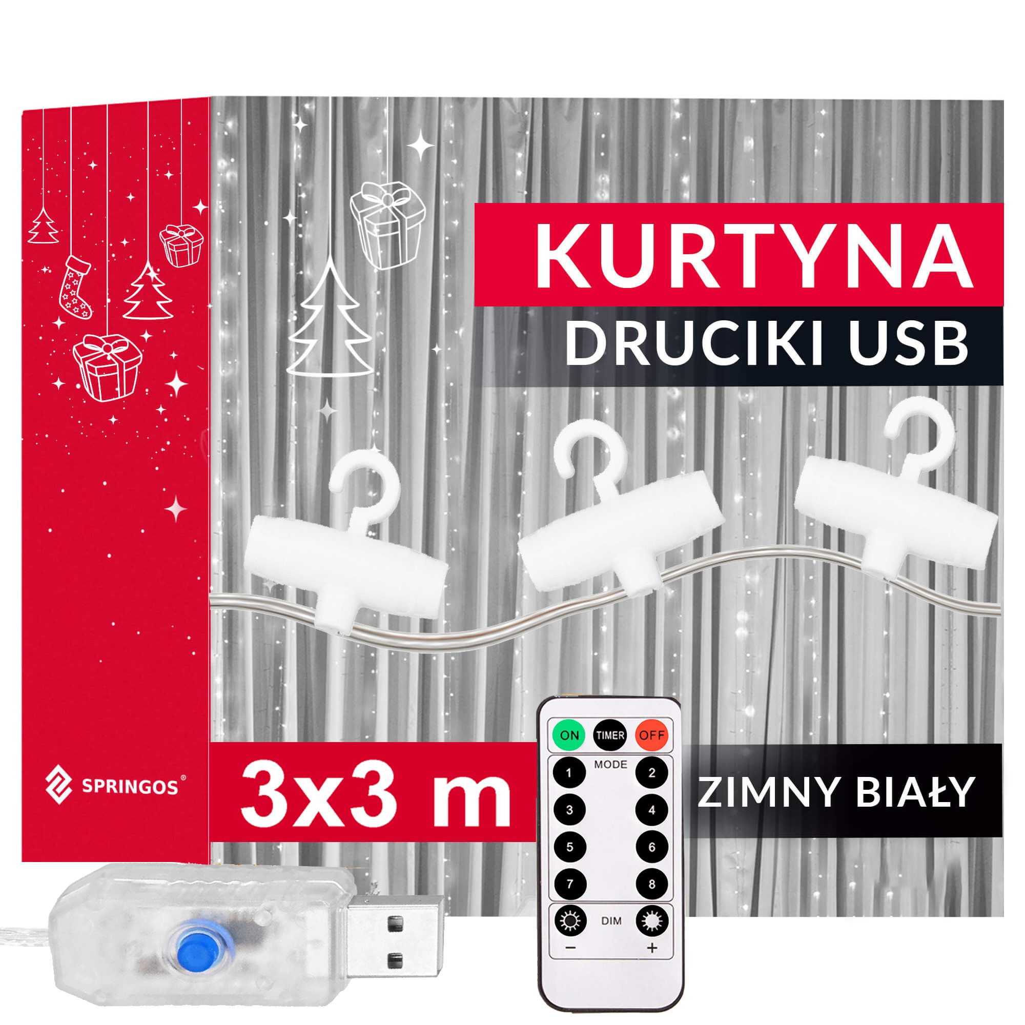 Kalėdinės lemputės su USB programuotoju Springo | Pirkti internetu — Megaluks