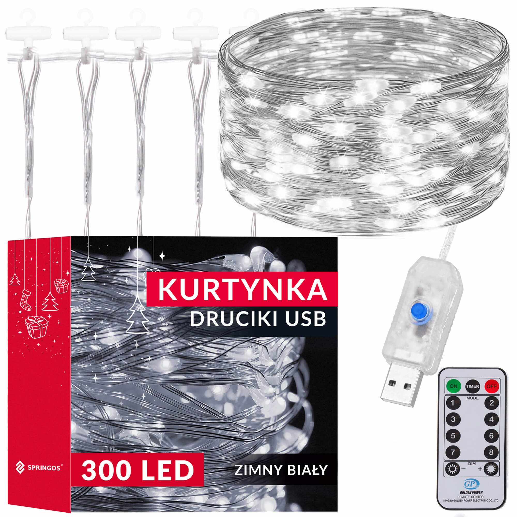 Kalėdinės lemputės su USB programuotoju Springo | Pirkti internetu — Megaluks