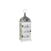 Lantern DKD Home Decor Aged finish White Grey Wood Crystal Mediterranean 19 x 19 x 51 cm