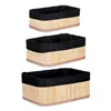 Organisers Set Black Natural Bamboo 31 x 12 x 21 cm (4 Units)