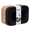 Organisers Set Black Natural Bamboo 31 x 12 x 21 cm (4 Units)