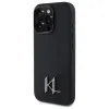 Karl Lagerfeld Silicone Shadow Metal Initial MagSafe - Case for iPhone 16 Pro (black)