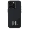 Karl Lagerfeld Silicone Shadow Metal Initial MagSafe - Case for iPhone 16 Pro (black)