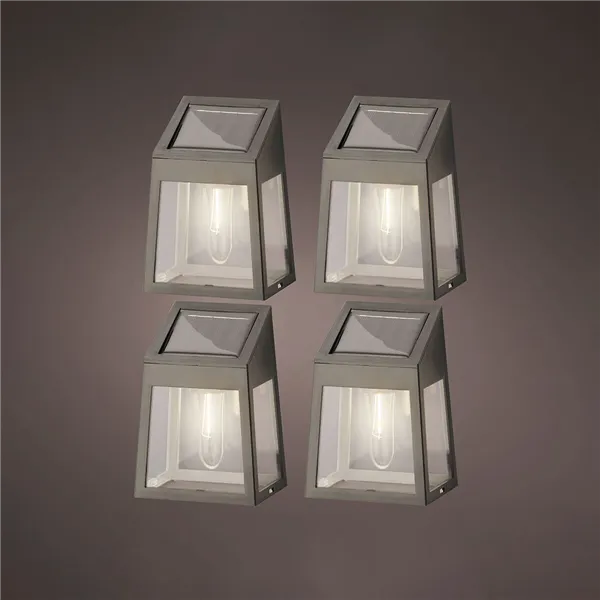 Wall Light Lumineo 898174 Solar LED Light 4 Units 5 Lm