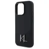 Karl Lagerfeld Silicone Shadow Metal Initial MagSafe - Case for iPhone 16 Pro (black)