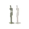 Decorative Figure DKD Home Decor White Green 9 x 9 x 40 cm (2 Units)