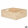 Decorative box Pine 35 x 14 x 40 cm (4 Units)