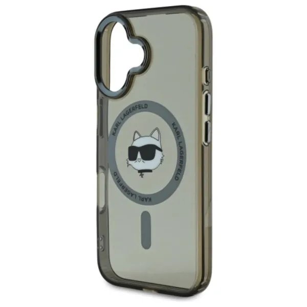 Karl Lagerfeld IML Metal Choupette Head MagSafe - Case for iPhone 16 Plus (black)