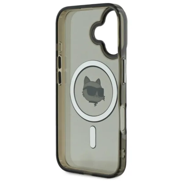 Karl Lagerfeld IML Metal Choupette Head MagSafe - Case for iPhone 16 Plus (black)