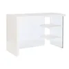 Desk DKD Home Decor White Transparent Crystal MDF Wood 120 x 50 x 76 cm