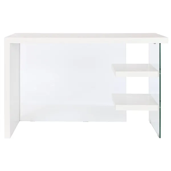 Desk DKD Home Decor White Transparent Crystal MDF Wood 120 x 50 x 76 cm