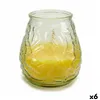 Scented Candle Yellow Transparent Citronela 9 x 9,5 x 9 cm (6 Units)