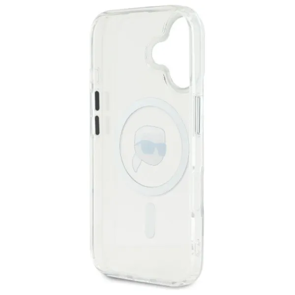 Karl Lagerfeld IML Metal Karl Head MagSafe - Case for iPhone 16 Plus (white)